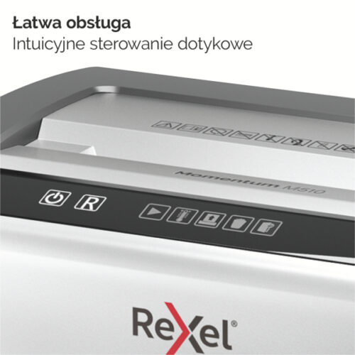 2104575EU_n_01.jpg Niszczarka Rexel Momentum M510, P5, 10 kartek, 23 l kosz