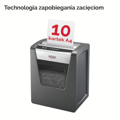 2104575EU_n_02.jpg Niszczarka Rexel Momentum M510, P5, 10 kartek, 23 l kosz