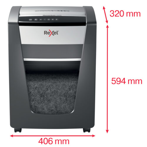 2104578EU_03.jpg Niszczarka Rexel Momentum X420, P4, 20 kartek, 30 l kosz