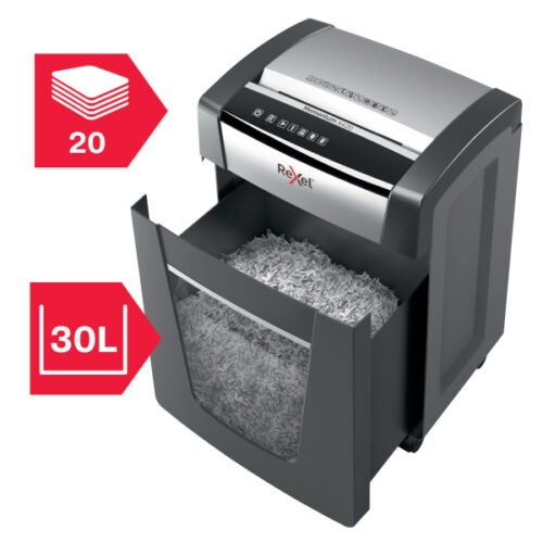 2104578EU_05.jpg Niszczarka Rexel Momentum X420, P4, 20 kartek, 30 l kosz