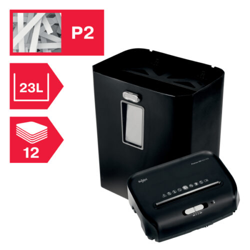 2104584EU_01.jpg Niszczarka Rexel ProMax QS RES1123, P2, 12 kartek, 23 l kosz