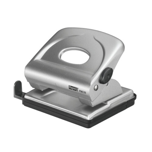 Dziurkacz metalowy Rapid FMC25, srebrny, 5 lat gwarancji, 25 kartek