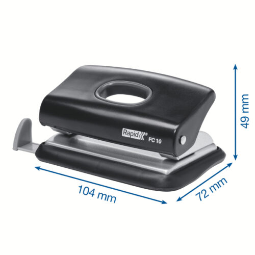23638501_03.jpg Dziurkacz mini Rapid FC10, czarny, 5 lat gwarancji, 10 kartek