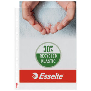 Koszulki groszkowe Esselte, A4, 30% PP z recyklingu, 115 mic.