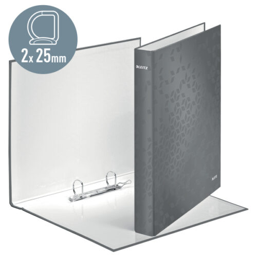 42410023_02.jpg Segregator ringowy WOW Leitz A4 2DR/25mm, różowy