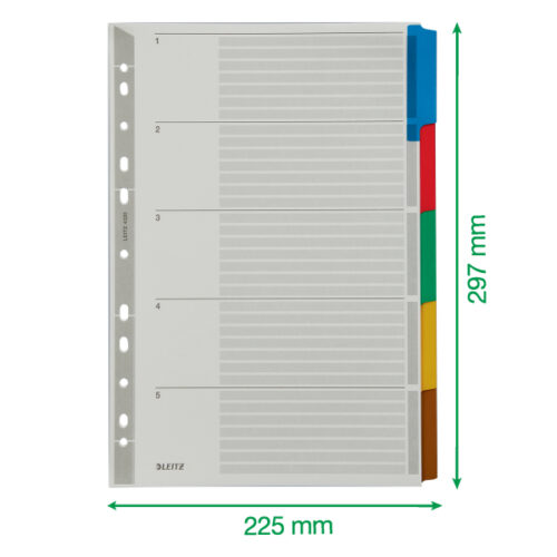 43200000_05.jpg Przekładki z kartonu A4 Leitz, 5 kart