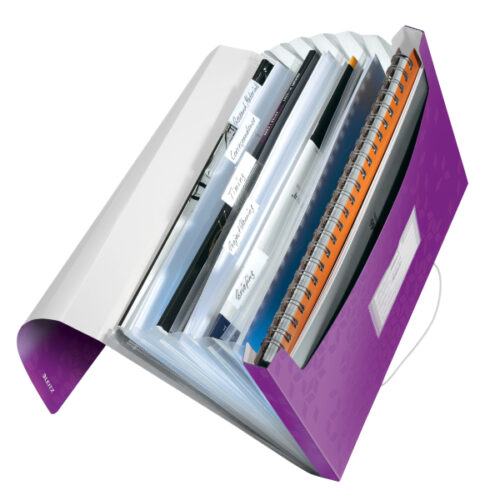 45890062.jpg Teczka z 6 przegródkami PP Leitz WOW, fioletowa