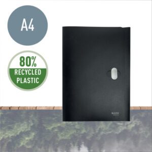Teczka Recycle A4 PP 15mm, czarna