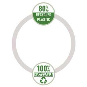 Teczka Recycle A4 PP 30mm, niebieska