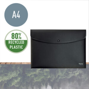 Teczka kopertowa Recycle A4 PP, czarna