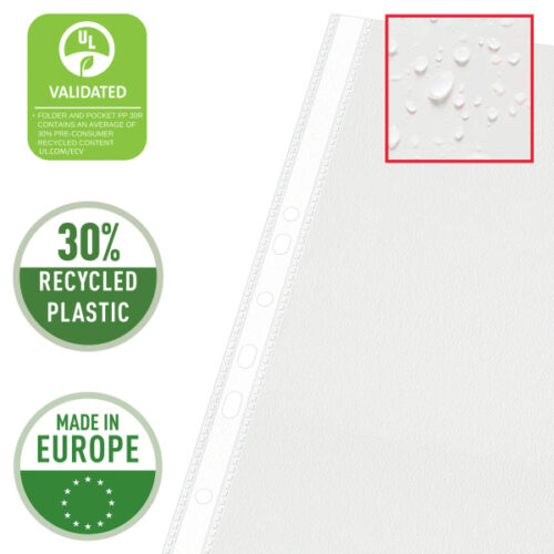 47181_02.jpg Koszulki groszkowe Esselte, A3, pionowe, 30% PP z recyklingu, 85 mic.