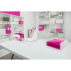 Pojemnik z 4 szufladami Leitz WOW dwukolorowy, różowy