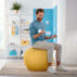 Piłka do siedzenia Leitz Ergo Cosy, 65cm, żółta