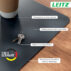 Skórzana mata Leitz na biurko, 700 x 360 mm, ciemnoszara