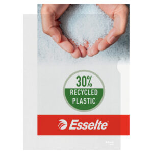 Ofertówki groszkowe Esselte, A4, 30% PP z recyklingu, 115 mic., przezroczysty