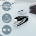 Zszywacz Mini metalowy Leitz WOW, czarny, 10 lat gwarancji, 10 kartek
