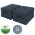Pudełko do przechowywania z pokrywką Leitz Fabric, średnie, 2 sztuki, ciemnoszare