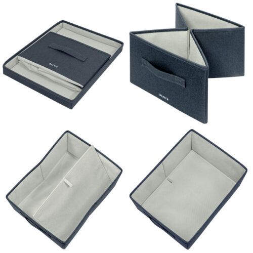 61440089_04.jpg Pudełko do przechowywania z pokrywką Leitz Fabric, średnie, 2 sztuki, ciemnoszare