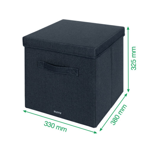 61450089_06.jpg Pudełko do przechowywania z pokrywką Leitz Fabric, duże, 2 sztuki, ciemnoszare