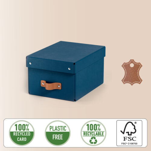 61470068_03.jpg Pudełko do przechowywania Leitz Puro z pokrywką, małe, 7 l, z tektury w 100% z recyklingu, 2 szt., granatowe