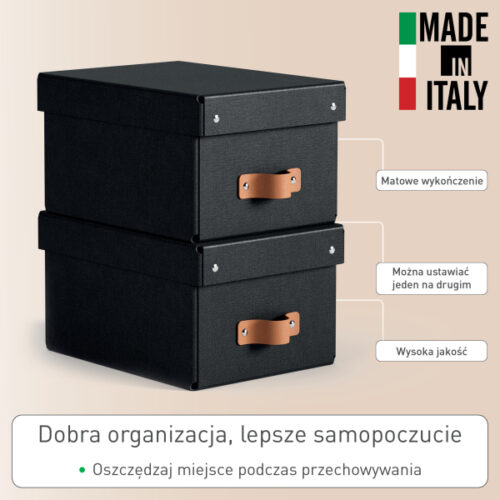 61470095_n_06.jpg Pudełko do przechowywania Leitz Puro z pokrywką, małe, 7 l, z tektury w 100% z recyklingu, 2 szt., czarne