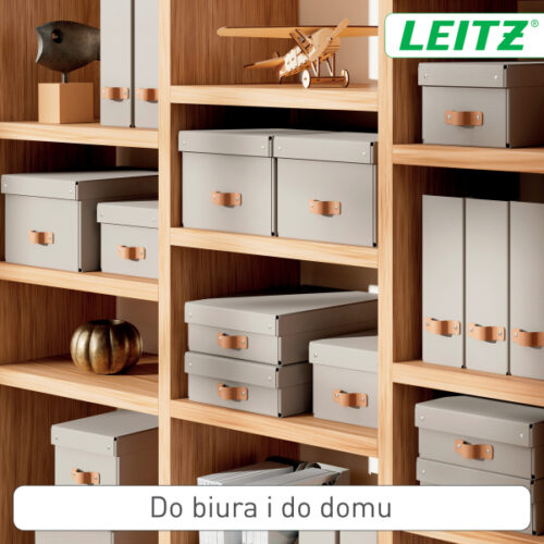61480012_n_04.jpg Pudełko do przechowywania Leitz Puro z pokrywką, średnie niskie, 8 l, z tektury w 100% z recyklingu, 2 szt., beżowe