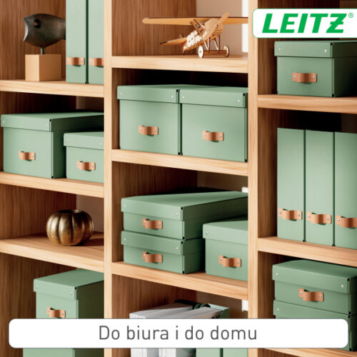 61480050_n_04.jpg Pudełko do przechowywania Leitz Puro z pokrywką, średnie niskie, 8 l, z tektury w 100% z recyklingu, 2 szt., zielone