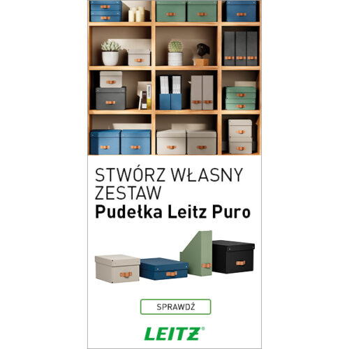 61490012_n_11.jpg Pudełko do przechowywania Leitz Puro z pokrywką, średnie, 17 l, z tektury w 100% z recyklingu, 2 szt., beżowe