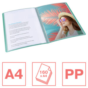 626238_01.jpg Album ofertowy Esselte Colour'Breeze, z 80 koszulkami, zielony