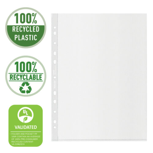 627493_01.jpg Koszulki groszkowe Esselte Recycled Premium, A4, PP 70 mic.