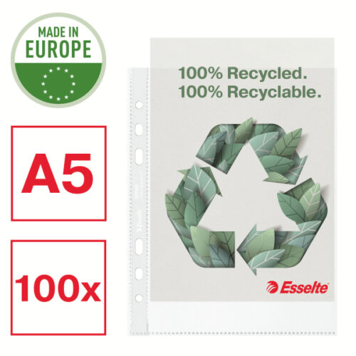 627495_02.jpg Koszulki groszkowe Esselte Recycled Premium, A5, PP 70 mic.