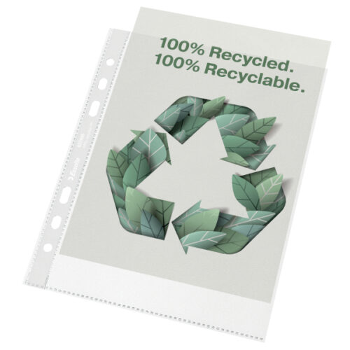 627495_06.jpg Koszulki groszkowe Esselte Recycled Premium, A5, PP 70 mic.