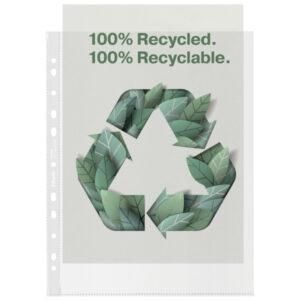 Koszulki groszkowe Esselte Recycled Premium, A4 Maxi, PP 70 mic.