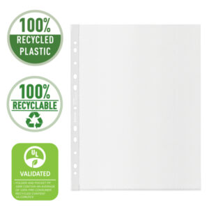 Koszulki groszkowe Esselte Recycled Premium, A4 Maxi, PP 100 mic.