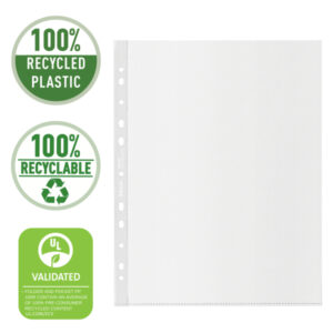 Koszulki groszkowe Esselte Recycled Premium, A4 Maxi, PP 100 mic.