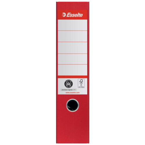 627568_01.jpg Segregator Esselte No.1, karton w 100% z recyklingu, A4, szer. 75 mm, czerwony