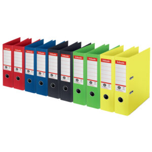 Segregator Esselte No.1, karton w 100% z recyklingu, A4, szer. 75 mm, mix kolorów