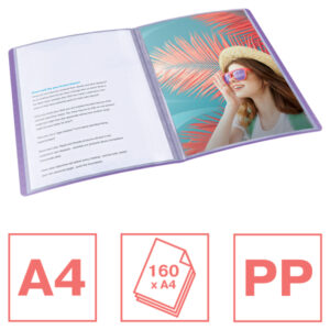 Album ofertowy Esselte Colour'Breeze, z 80 koszulkami, lawendowy