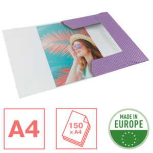 Teczka kartonowa z gumką Colour'Breeze, A4, lawendowa