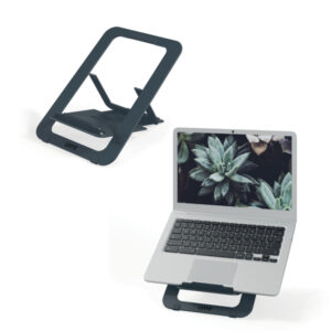 Ultrapłaska aluminiowa podstawka pod laptopa Leitz Ergo z regulacją wysokości