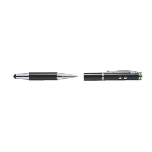 64140095_02.jpg Długopis, wskaźnik, rysik do urządzeń z dotykowym ekranem, 4w1 Stylus, czarny