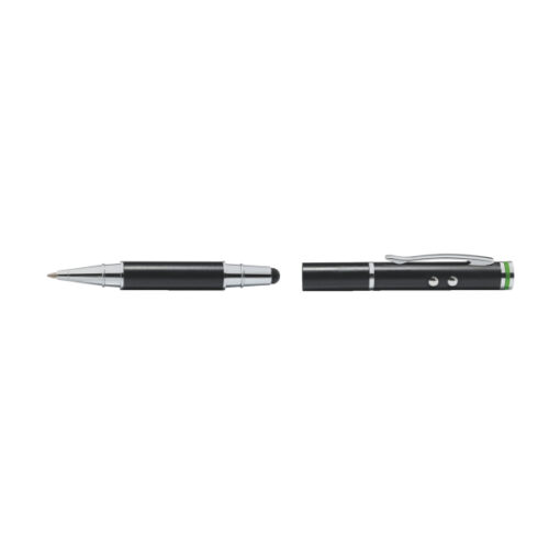 64140095_03.jpg Długopis, wskaźnik, rysik do urządzeń z dotykowym ekranem, 4w1 Stylus, czarny