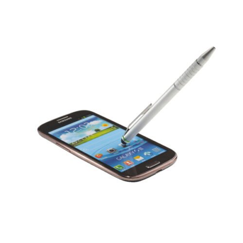 64150084_01.jpg Długopis oraz rysik do urządzeń z dotykowym ekranem 2w1 Stylus, srebrny