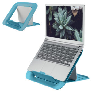 Podstawka pod laptopa Leitz Ergo Cosy, 80% plastiku z recyklingu, niebieska