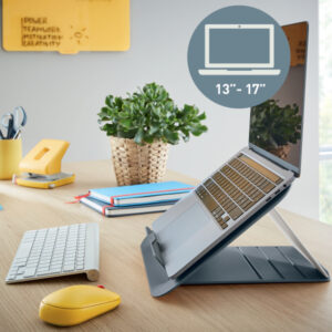 Podstawka pod laptopa Leitz Ergo Cosy, 80% plastiku z recyklingu, szara