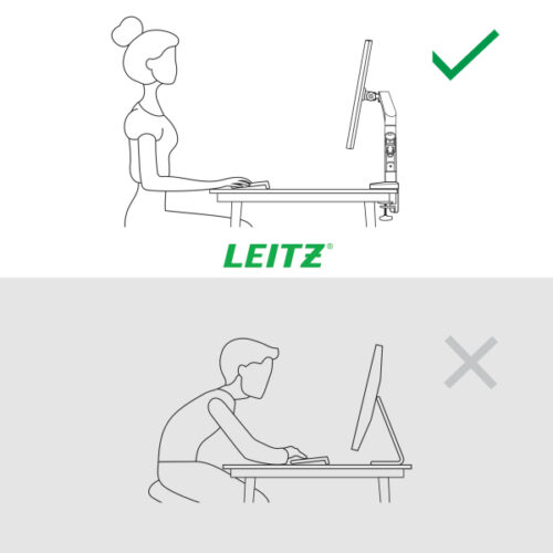 64890089_06.jpg Pojedyncze ramię Leitz Ergo do monitora, ciemnoszare