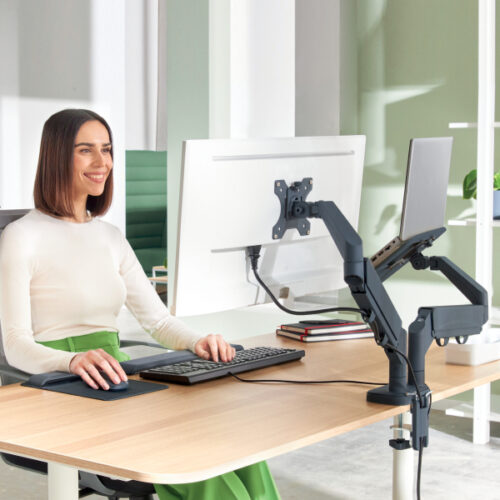 65380089_07.jpg Podwójne ramię Leitz Ergo do monitora i laptopa, ciemnoszare