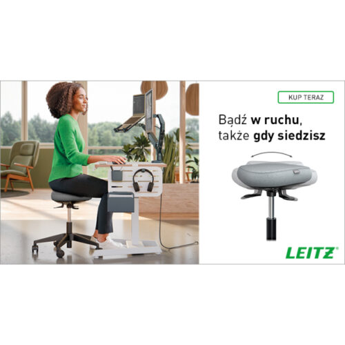 65770095_n_03.jpg Stołek Leitz Ergo Active z wygodnym siedziskiem do balansowania, na kółkach