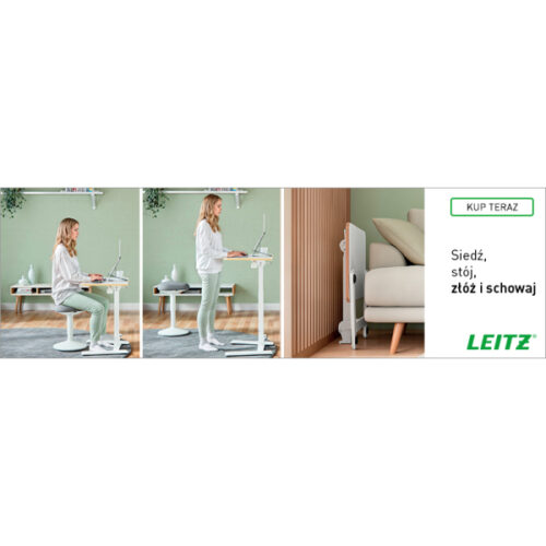 65880001_n_09.jpg Małe składane biurko Leitz Ergo do pracy w pozycji siedzącej i stojącej, białe
