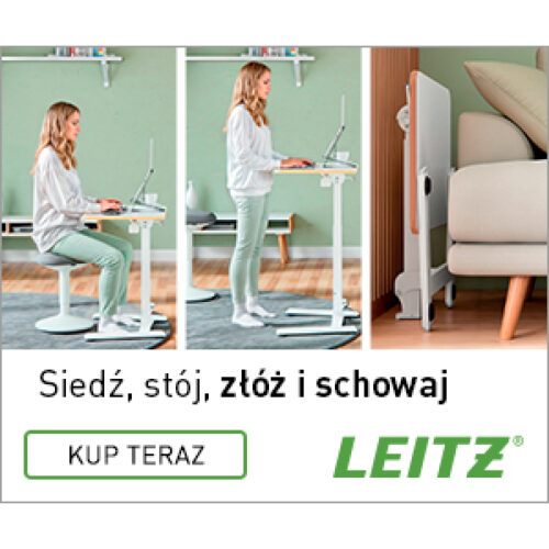 65880001_n_13.jpg Małe składane biurko Leitz Ergo do pracy w pozycji siedzącej i stojącej, białe